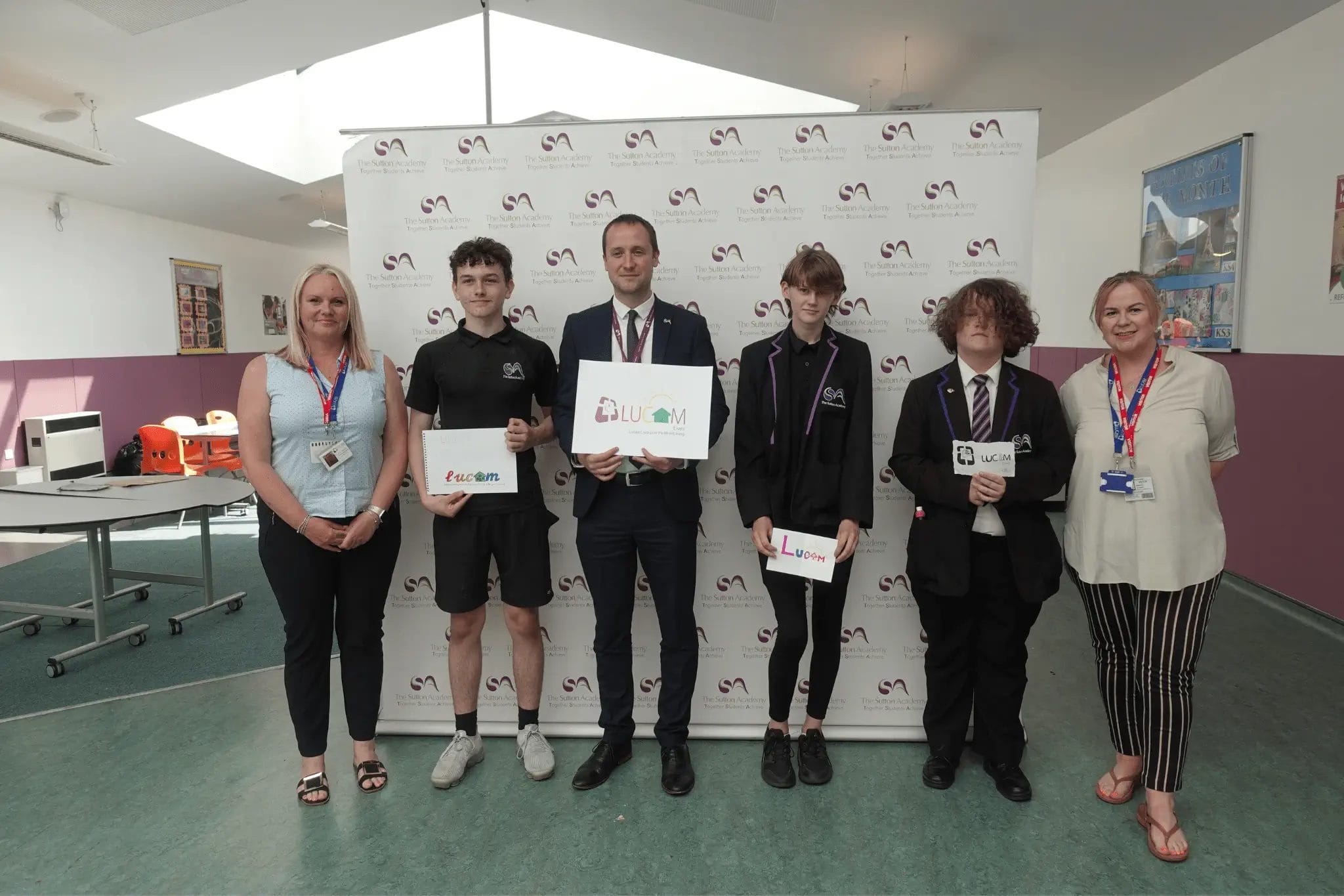 Lucam Lives Reveal New Logo Designed by Sutton Academy Students