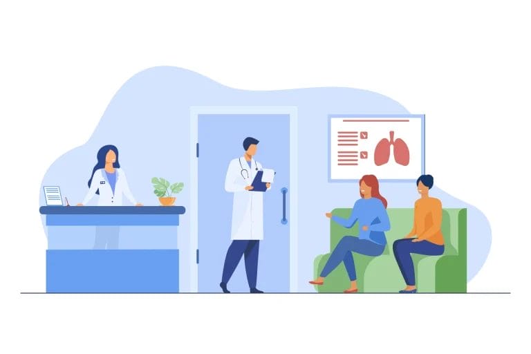 A cartoon image of a doctor
