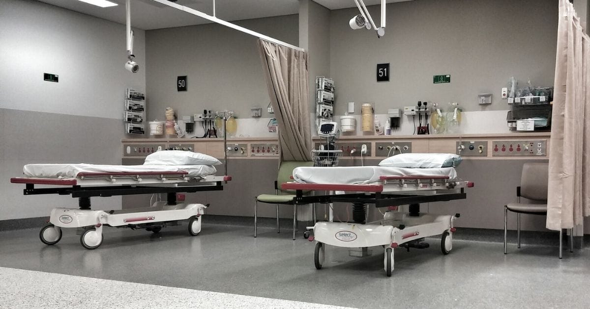 Hospital beds in a private hospital